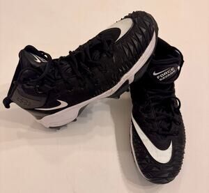 Nike Force Savage Pro Shark Rubber Cleats Black/White 923306-010 Size 14 Men's